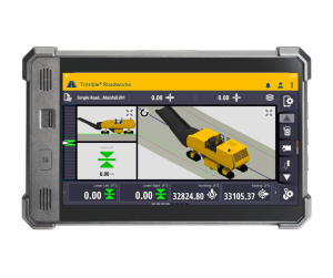 interfejs Trimble Roadworks do frezarek widok wyświetlacza
