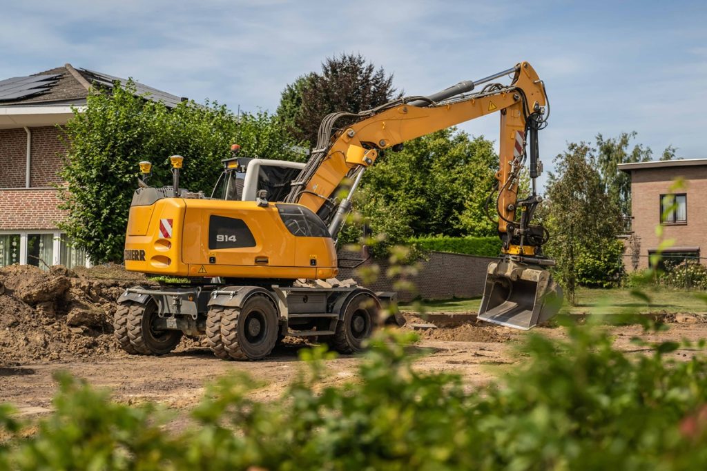 Trimble Earthworks na koparce kołowej Liebherr